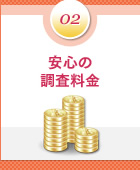 ポイント2：安心の調査料金